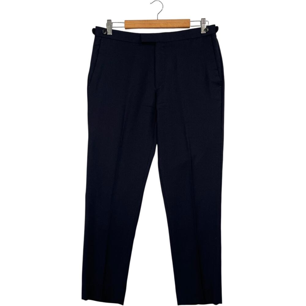 Reiss Dress Pants Mens 32 Blue Navy Slim Wool Trousers Office Business Classic